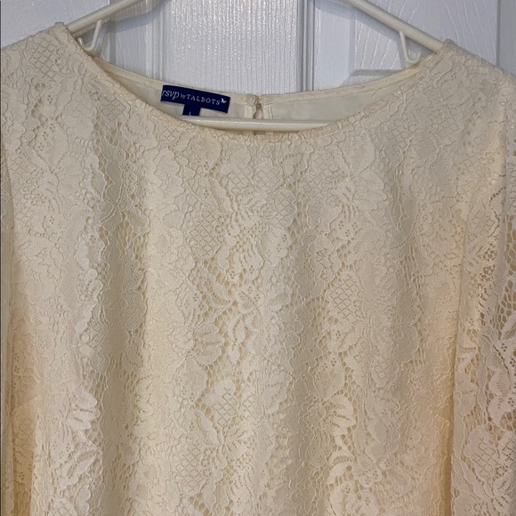 Talbots Ivory Lace Blouse - Picture 3 of 9